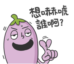 Mr. Eggplant likes to rip on people 2. sticker #13274165