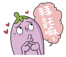 Mr. Eggplant likes to rip on people 2. sticker #13274189