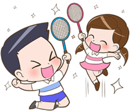 Badminton free style by Memee. sticker #13275358