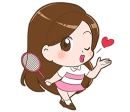 Badminton free style by Memee. sticker #13275366