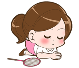 Badminton free style by Memee. sticker #13275368