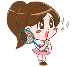 Badminton free style by Memee. sticker #13275383