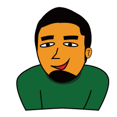 Chin beard wearing a moss green