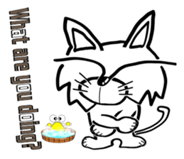 Cat-cat-cat English sticker #13276040