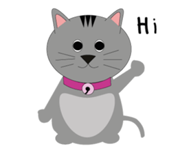 Gray the fat cat sticker #13281502