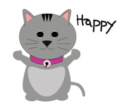 Gray the fat cat sticker #13281503