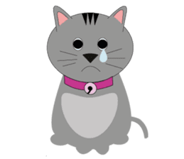 Gray the fat cat sticker #13281504