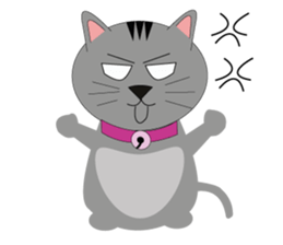 Gray the fat cat sticker #13281505