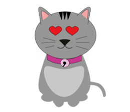 Gray the fat cat sticker #13281506