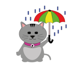 Gray the fat cat sticker #13281508