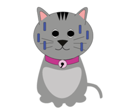 Gray the fat cat sticker #13281509