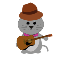 Gray the fat cat sticker #13281510