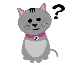 Gray the fat cat sticker #13281511