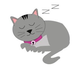Gray the fat cat sticker #13281512