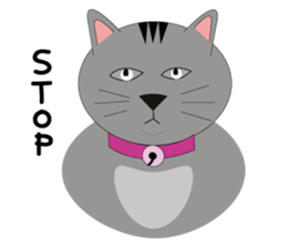 Gray the fat cat sticker #13281513