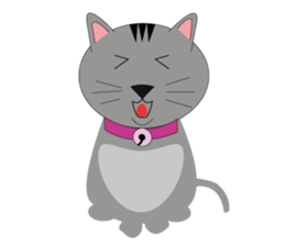 Gray the fat cat sticker #13281514