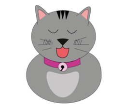 Gray the fat cat sticker #13281515