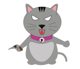 Gray the fat cat sticker #13281517