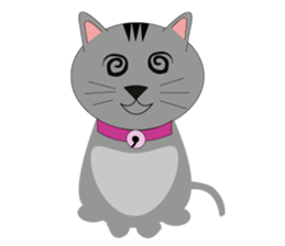 Gray the fat cat sticker #13281518