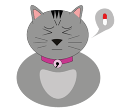 Gray the fat cat sticker #13281520