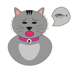 Gray the fat cat sticker #13281521