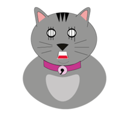 Gray the fat cat sticker #13281522