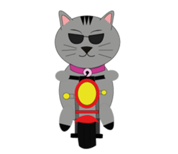 Gray the fat cat sticker #13281524