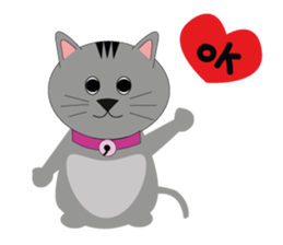 Gray the fat cat sticker #13281525