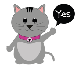 Gray the fat cat sticker #13281528