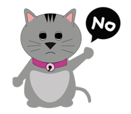 Gray the fat cat sticker #13281529