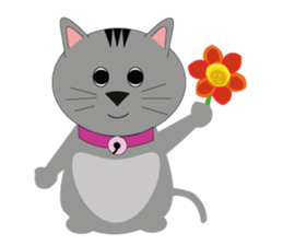 Gray the fat cat sticker #13281530