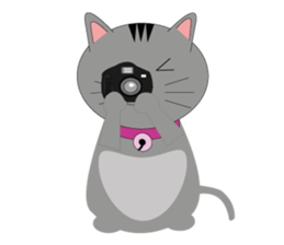 Gray the fat cat sticker #13281532