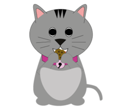 Gray the fat cat sticker #13281533