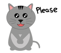 Gray the fat cat sticker #13281535