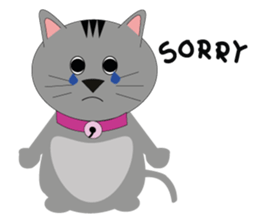 Gray the fat cat sticker #13281536