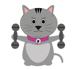 Gray the fat cat sticker #13281537