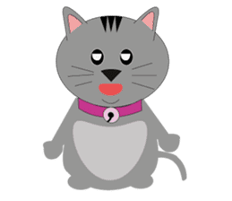 Gray the fat cat sticker #13281538