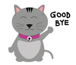 Gray the fat cat sticker #13281541