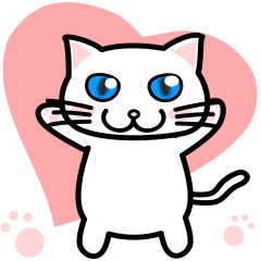 It is a basic set of white cat.