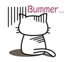 It is a basic set of white cat. sticker #13283665