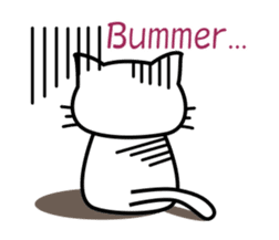 It is a basic set of white cat. sticker #13283665