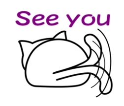 It is a basic set of white cat. sticker #13283685