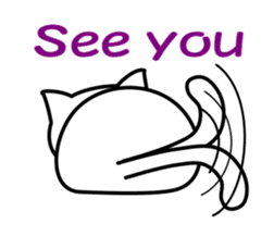 It is a basic set of white cat. sticker #13283685