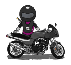 Rider ninja black animation sticker #13283852