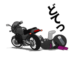 Rider ninja black animation sticker #13283863