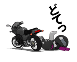 Rider ninja black animation sticker #13283863