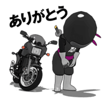 Rider ninja black animation sticker #13283866