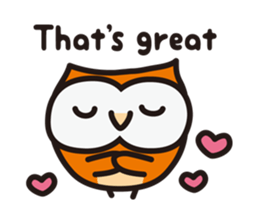 Happy OWL Hoo_English_ver sticker #13284032
