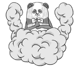 Bow Tie and Panda Part1.1 sticker #13284155