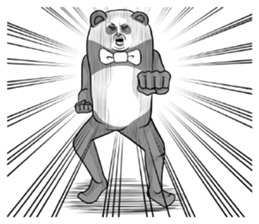 Bow Tie and Panda Part1.1 sticker #13284170